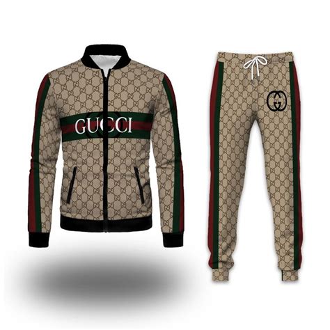 printed gucci tracksuits|More.